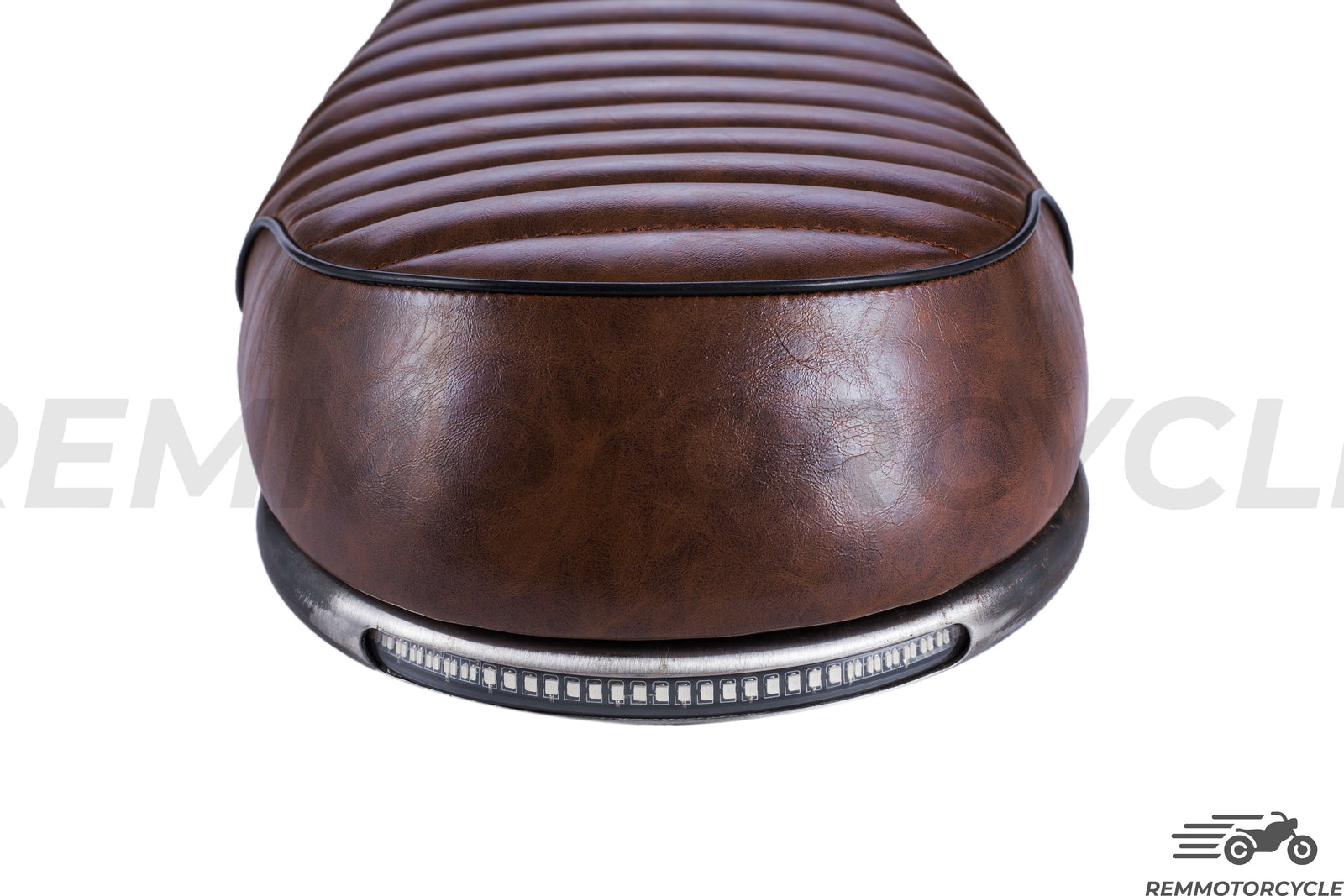 Scrambler bike seat with Buckle Rear LED lights