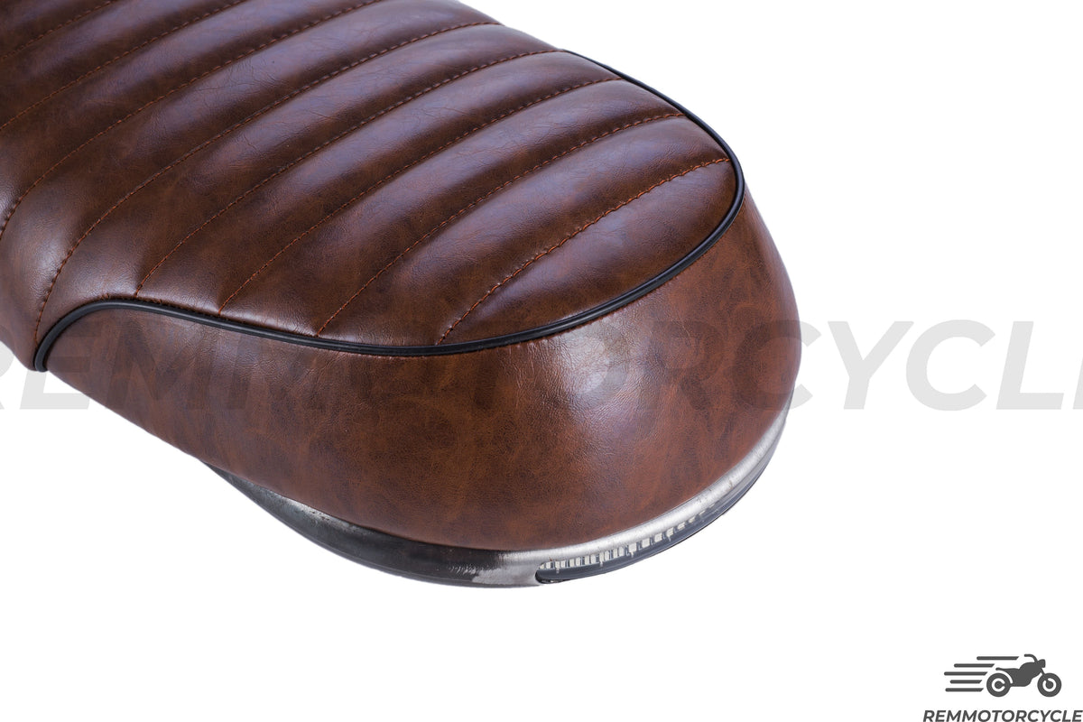 Scrambler bike seat with Buckle Rear LED lights