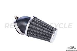 Motorcycle Air Filter Long 1.3"-1.9" straight, angled 45° or 90°
