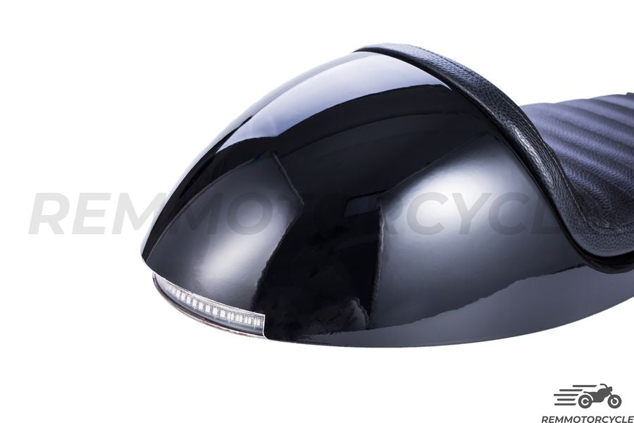 Black seat Cover Black with integrated LED Long U frame