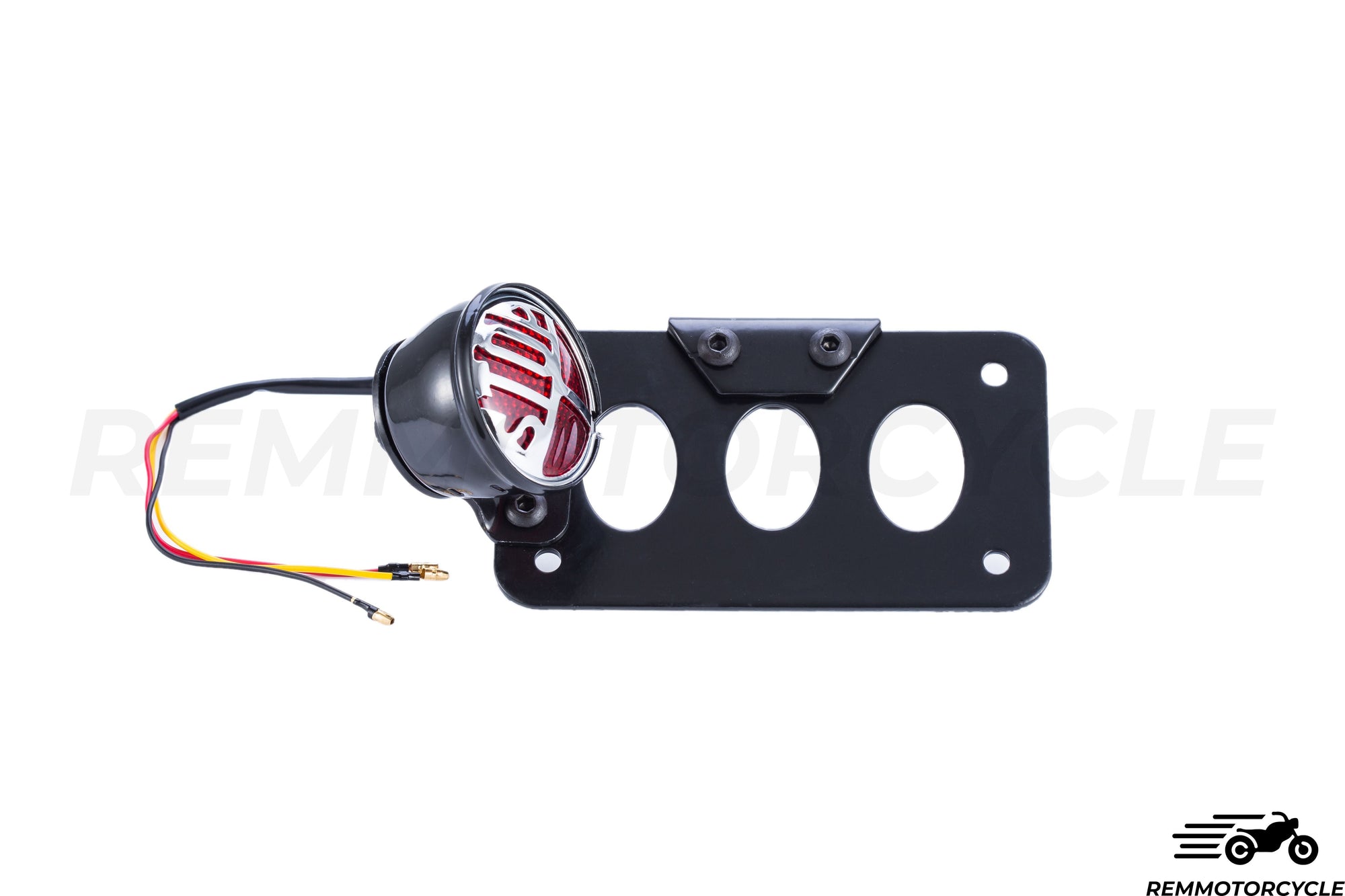 Tail light custom motorcycle "STOP" with license bracket