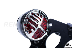 Tail light custom motorcycle "STOP" with license bracket