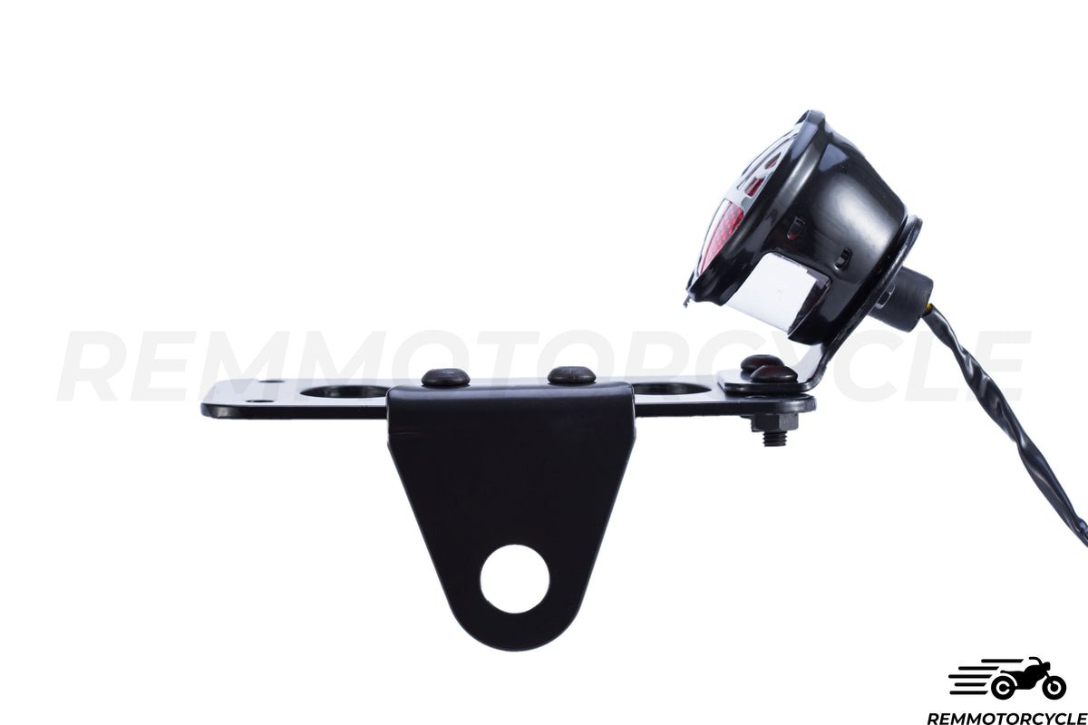 Tail light custom motorcycle "STOP" with license bracket