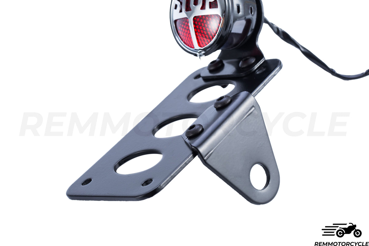Tail light custom motorcycle "STOP" with license bracket
