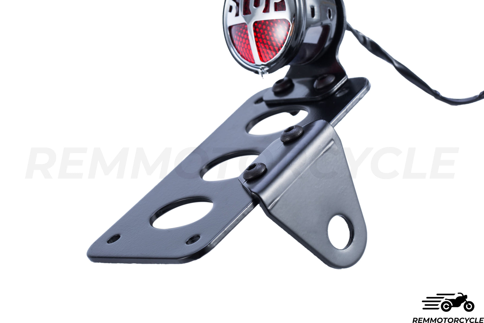 Tail light custom motorcycle "STOP" with license bracket