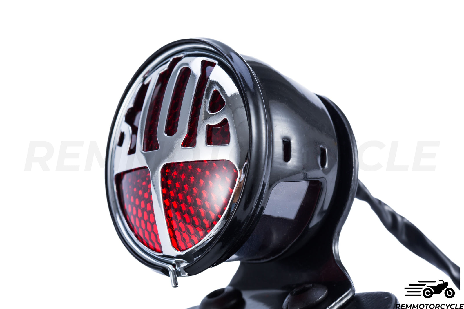 Tail light custom motorcycle "STOP" with license bracket