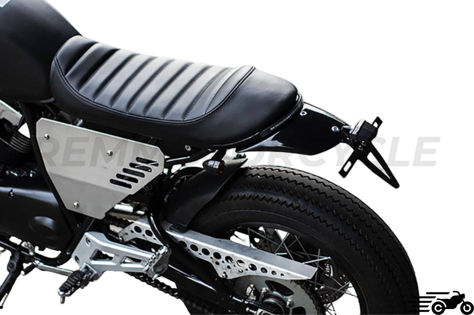Rear fender black with plate holder