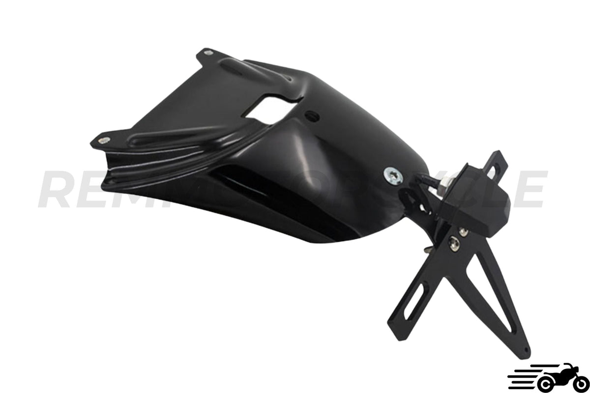 Rear fender black with plate holder