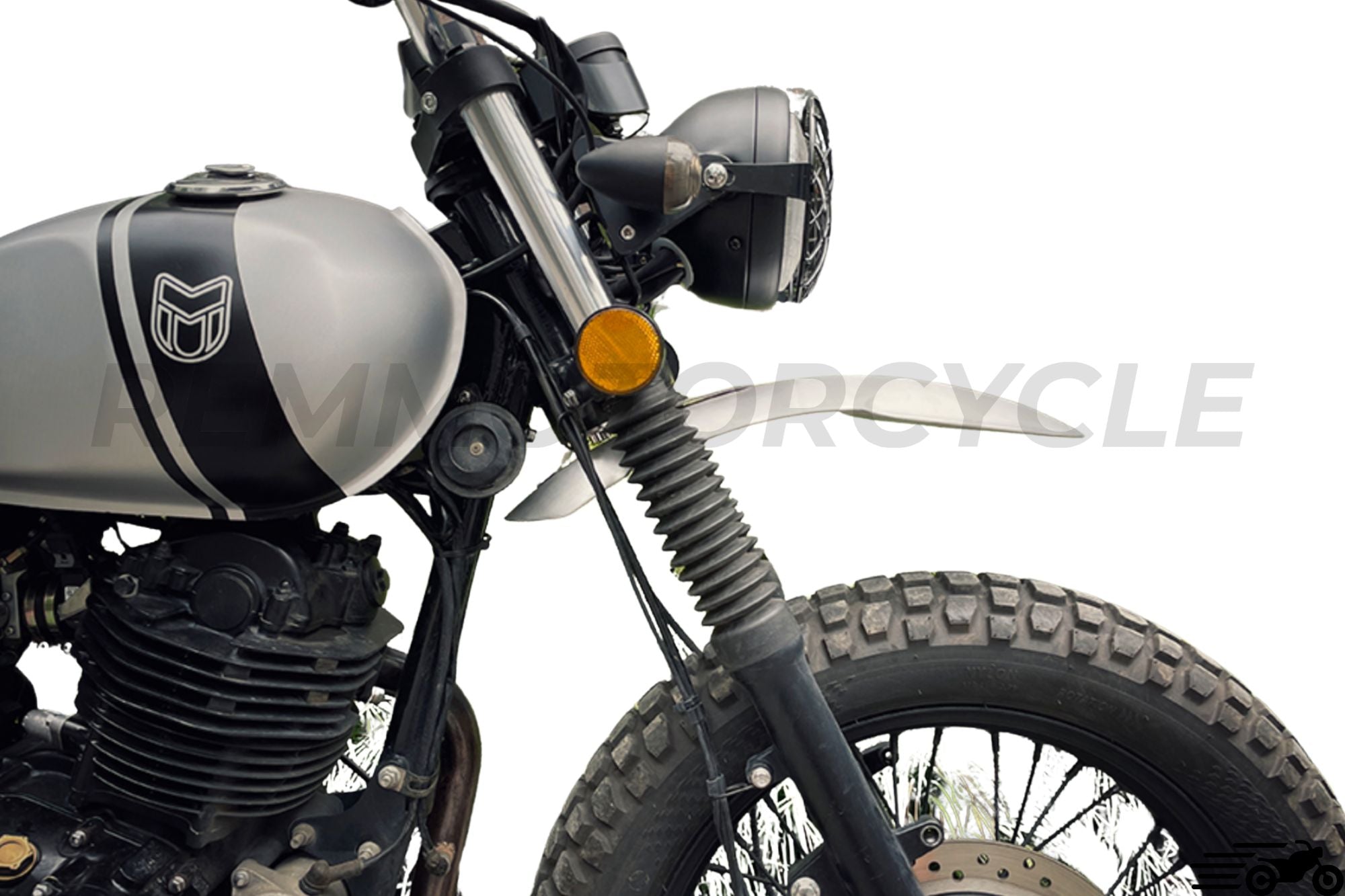 Scrambler Motorcycle aluminium fender with bracket