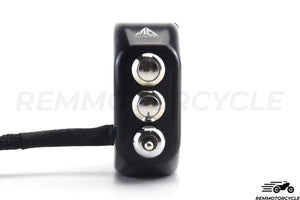 Switch control CNC 3 buttons + turn signal switch Black or Silver