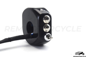 Switch control CNC 3 buttons + turn signal switch Black or Silver