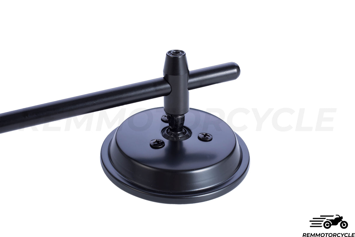 Mirror Round Retro Classic Silver or Black 8 or 10 mm