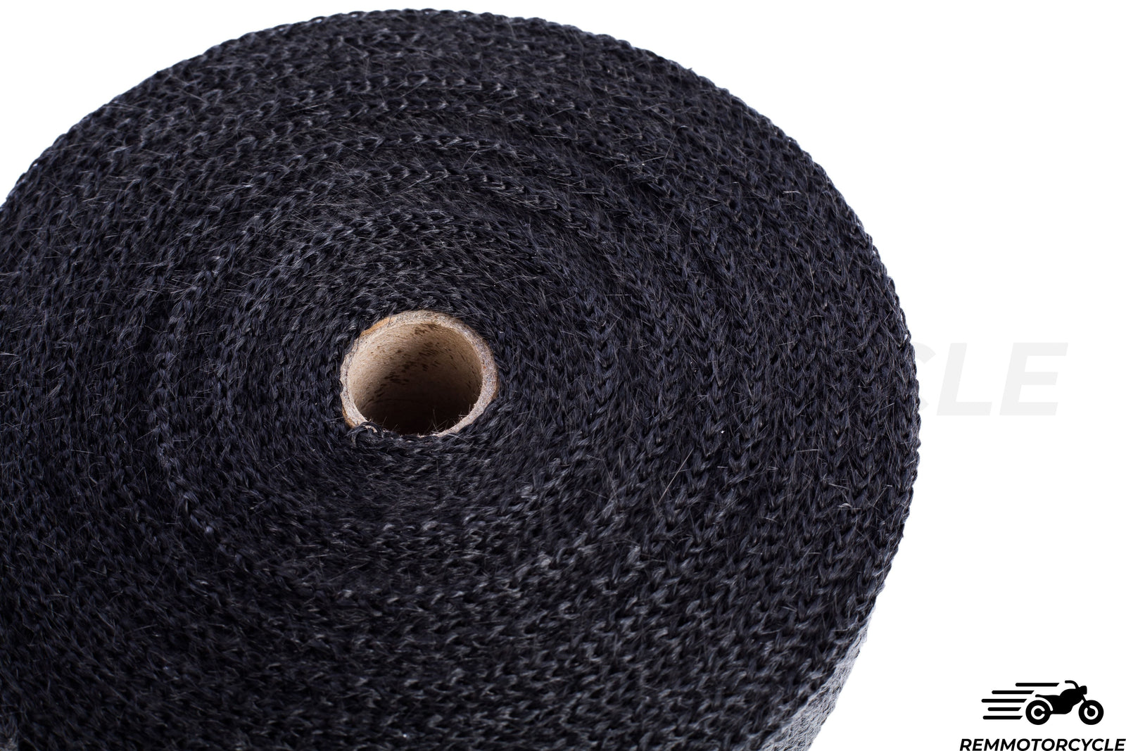 Motorcycle exhaust wrap black with collars