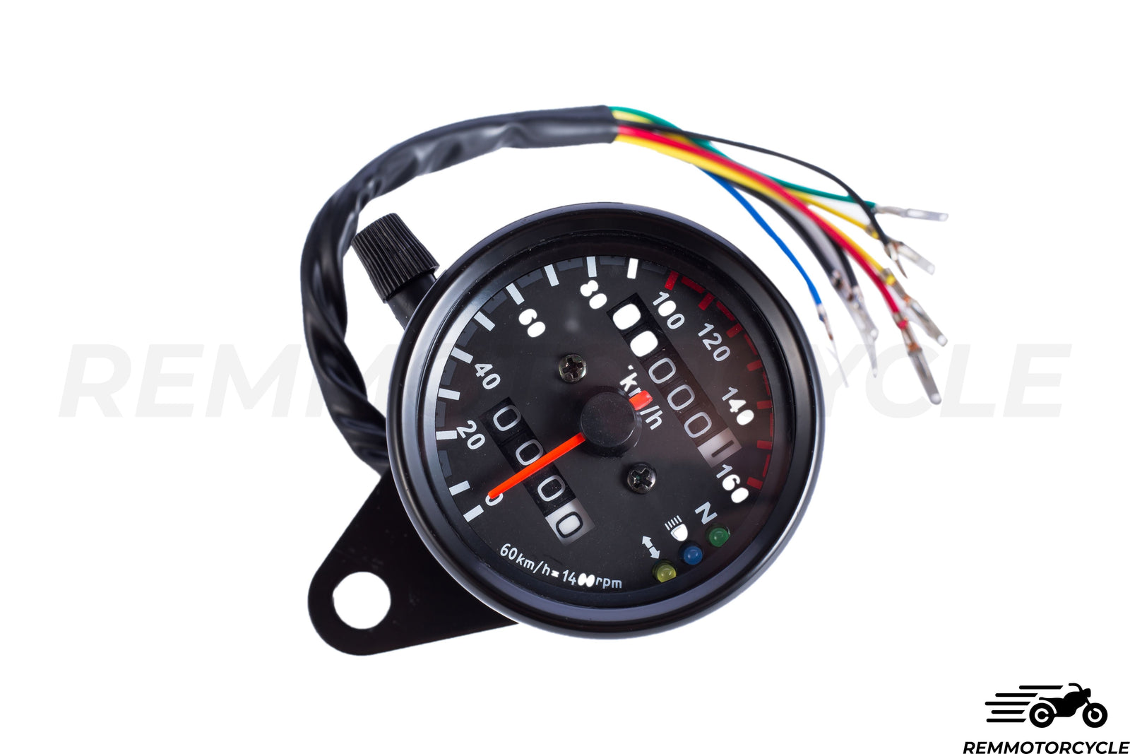 Motorcycle Speedometer km/h Black