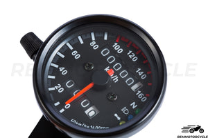 Motorcycle Speedometer km/h Black