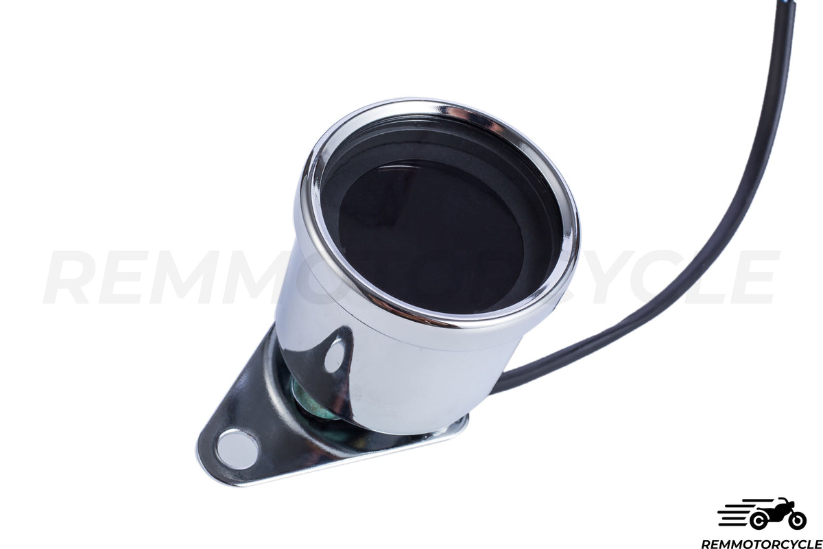 Digital Motorcycle Speedometer Km/h Classic Chrome or Black