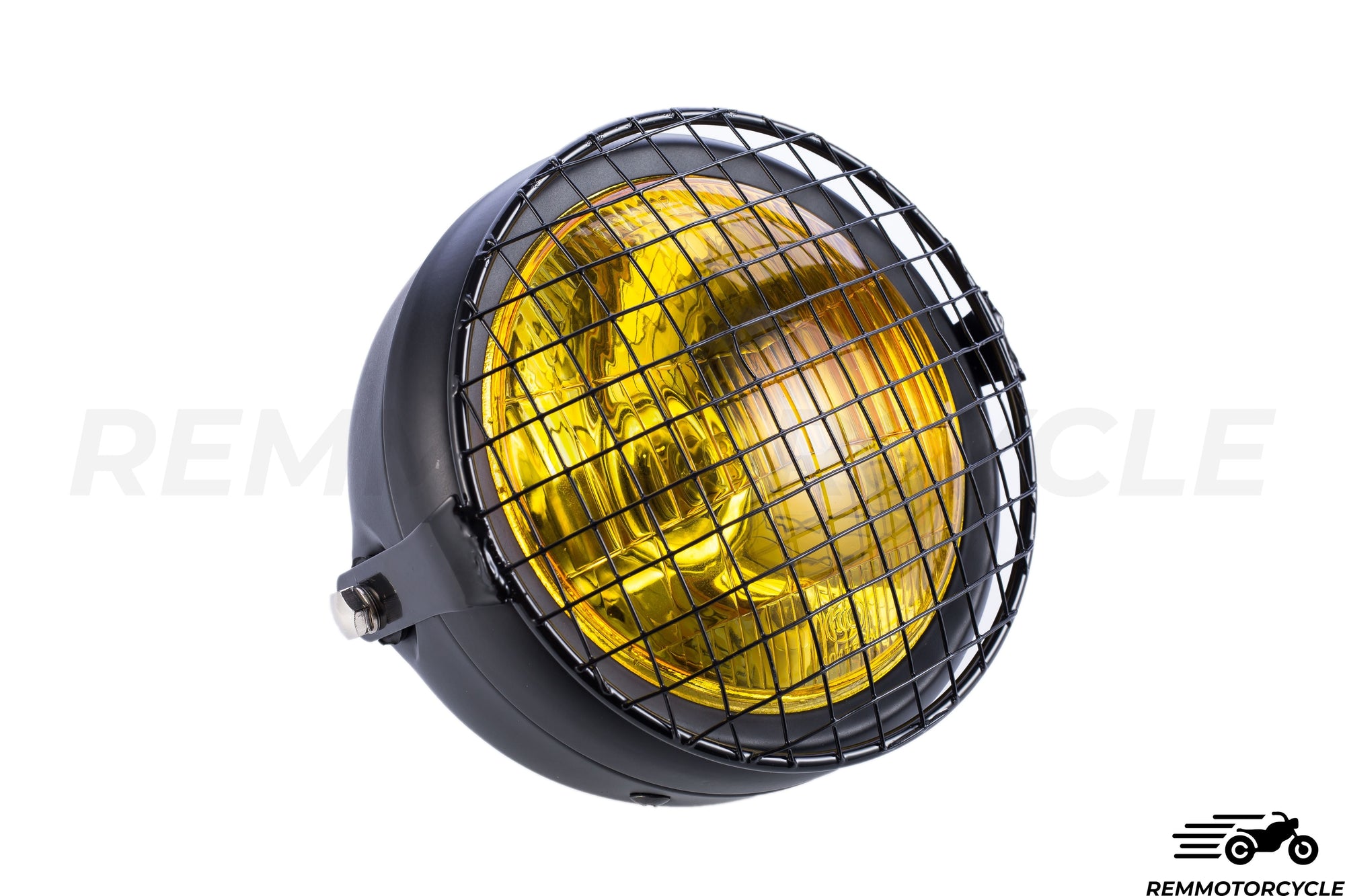 Headlight Vintage Yellow Scrambler with grid