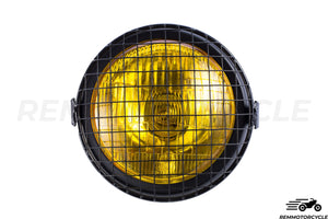 Headlight Vintage Yellow Scrambler with grid