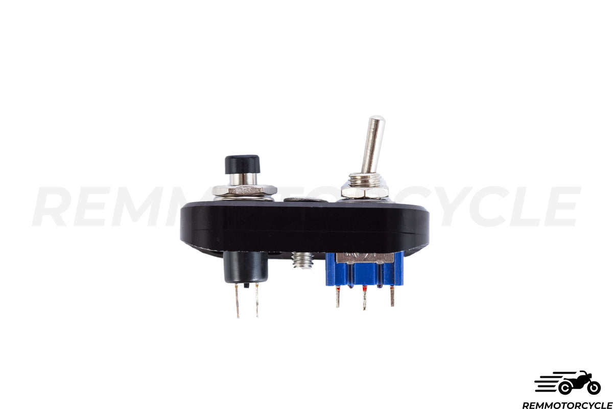 Switch button vintage motorcycle to integrate Chrome or Black Handlebar