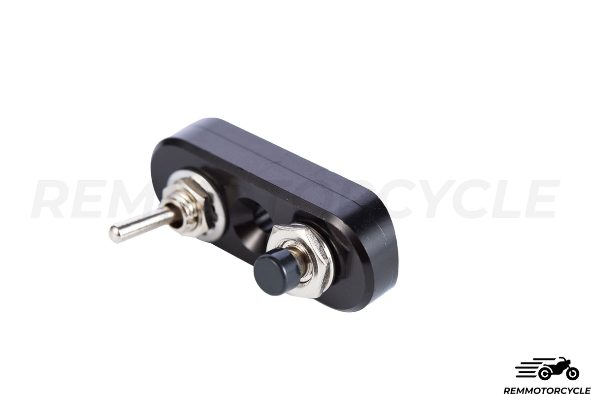 Switch button vintage motorcycle to integrate Chrome or Black Handlebar