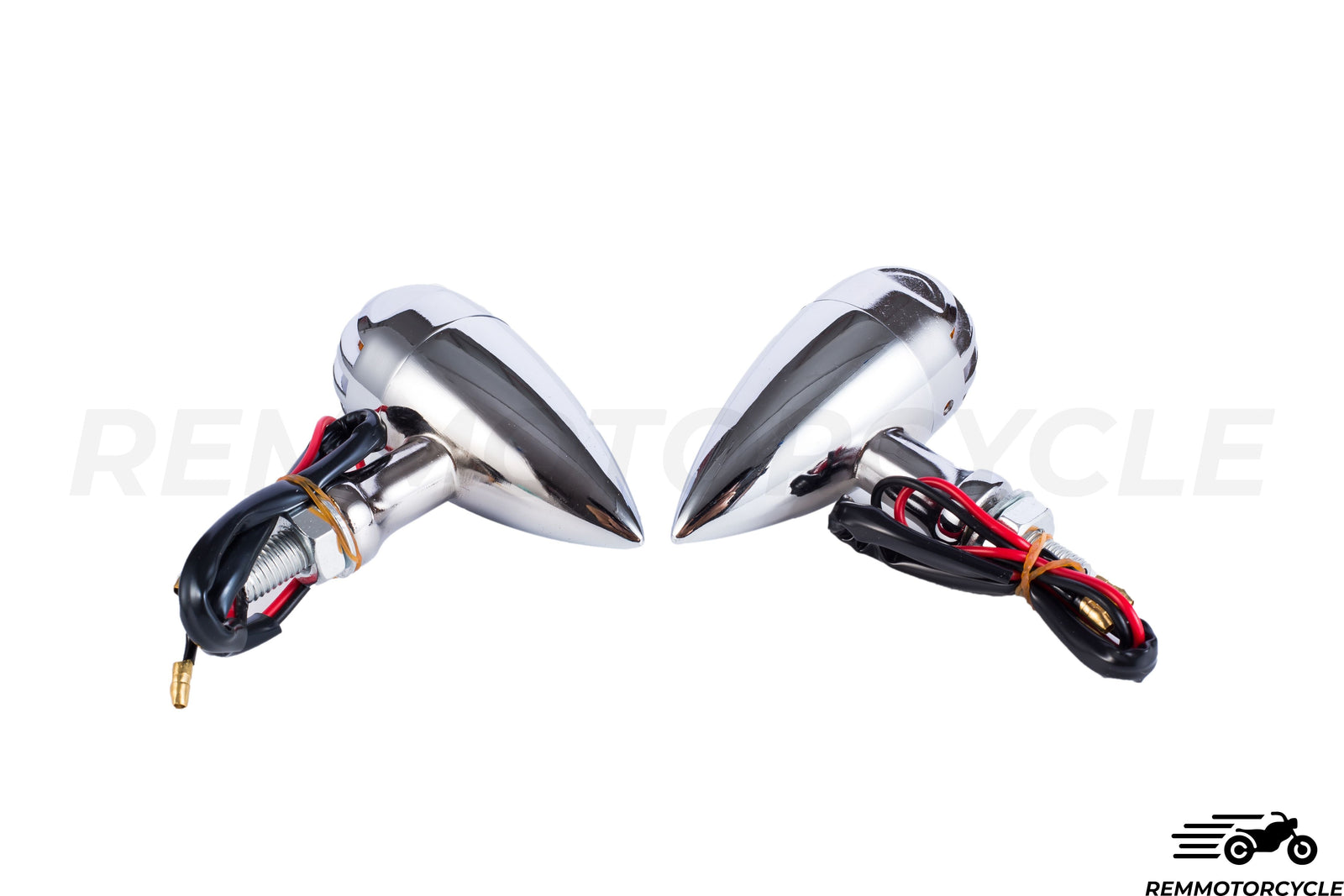 Pair of Indicators Grid Metal Chrome