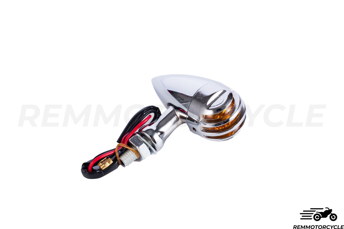 Pair of Indicators Grid Metal Chrome