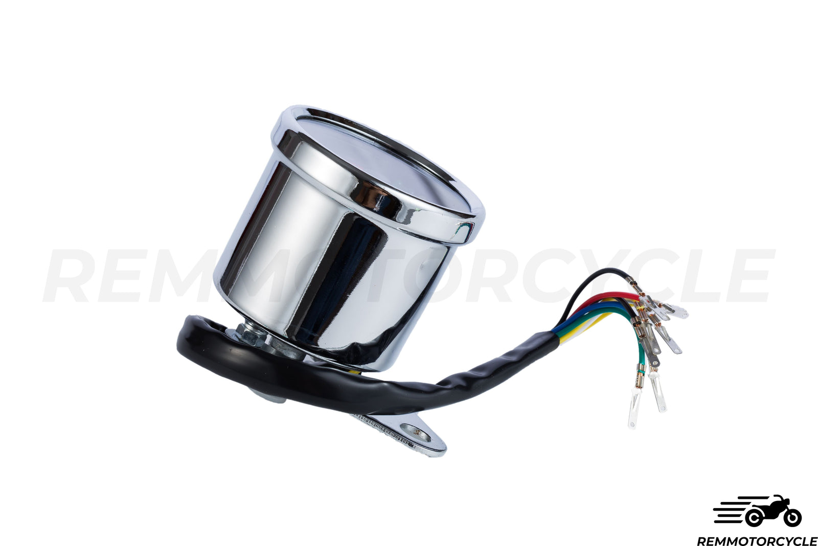 Universal Motorcycle Speedometer Km/h Black or Chrome 5 Indicators