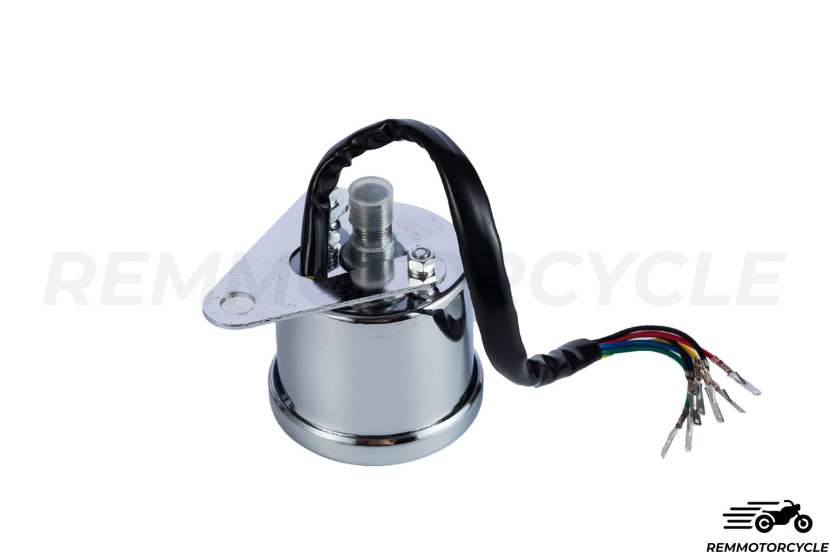 Universal Motorcycle Speedometer Km/h Black or Chrome 5 Indicators