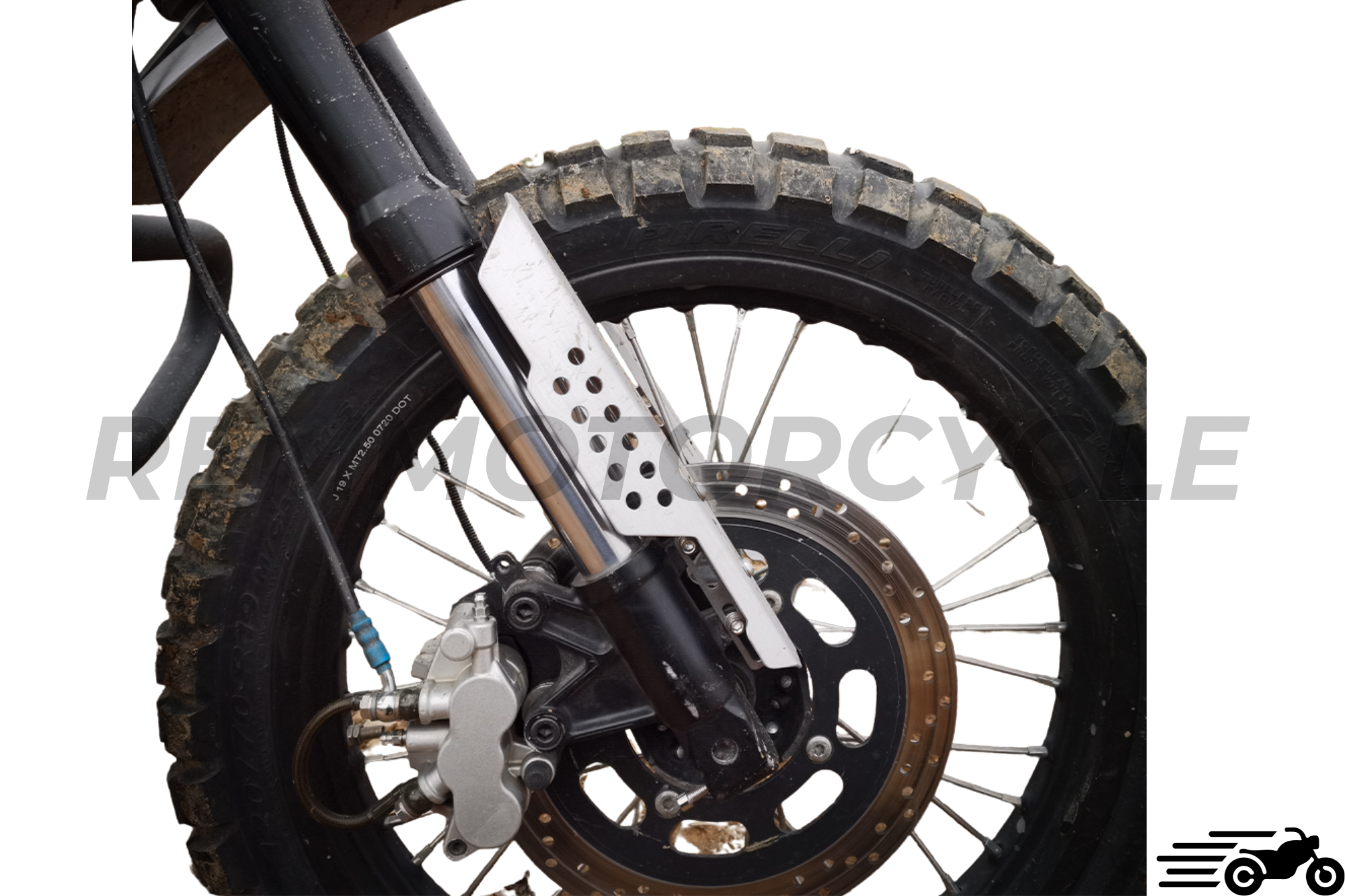 Universal aluminium motorcycle fork guard REM